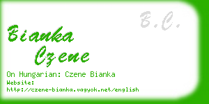 bianka czene business card